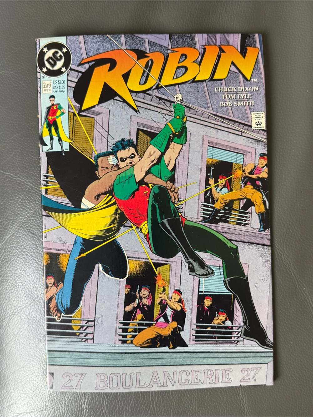 DC Robin Comic Cover with Red, Green, Yellow